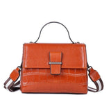 Oil wax cowhide handbag