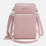 Multi-Compartment Phone Purse With Clear Window