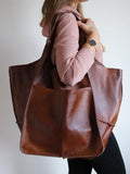Vintage super large capacity shoulder bag