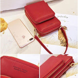 Multi-Compartment Phone Purse With Clear Window