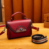 Retro oblique span oil wax cow leather one shoulder handbag