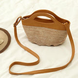 Ladies shell-shaped straw woven bag beach vacation handbag