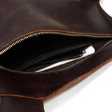 Handmade Crazy Horse Leather Men's Backpack