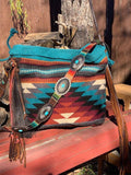 Vintage & Leather Fringe Handbag