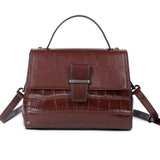 Oil wax cowhide handbag
