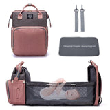 MULTI-FUNCTIONAL FASHION PORTABLE FOLDING CRIB BABY DIAPER BAG