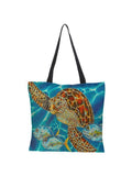 Marine animal print waterproof handbag
