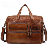 Vintage Men's Leather Portable or Shoulder Portfolio/Briefcase Bag