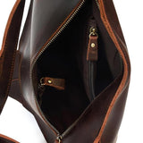 Handmade Crazy Horse Leather Men's Backpack