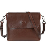 Oil wax leather handbag
