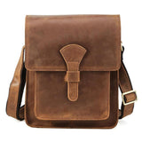 Vintage Style Handmade crazy horse leather men's messenger bag