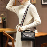 Retro oblique span oil wax cow leather one shoulder handbag