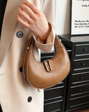 Half Moon Hobo Shoulder Bag - Brown